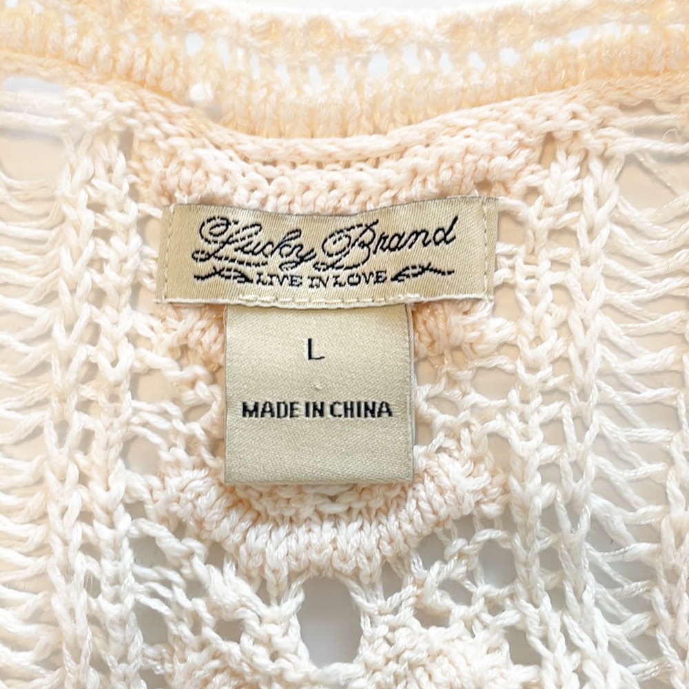 Lucky 🍀 Brand Boho Crocheted Tank (M/L) - Picture 6 of 6